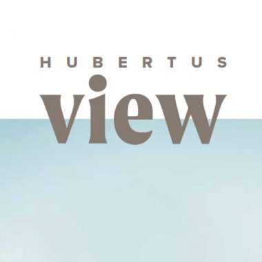 Unser aktueller Katalog zum Downloaden Logo des Unternehmens Hubertus View auf blau-weißem Hintergrund