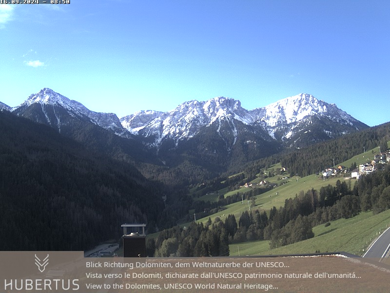 Webcam Richtung Dolomiten, dem Weltnaturerbe der Unesco